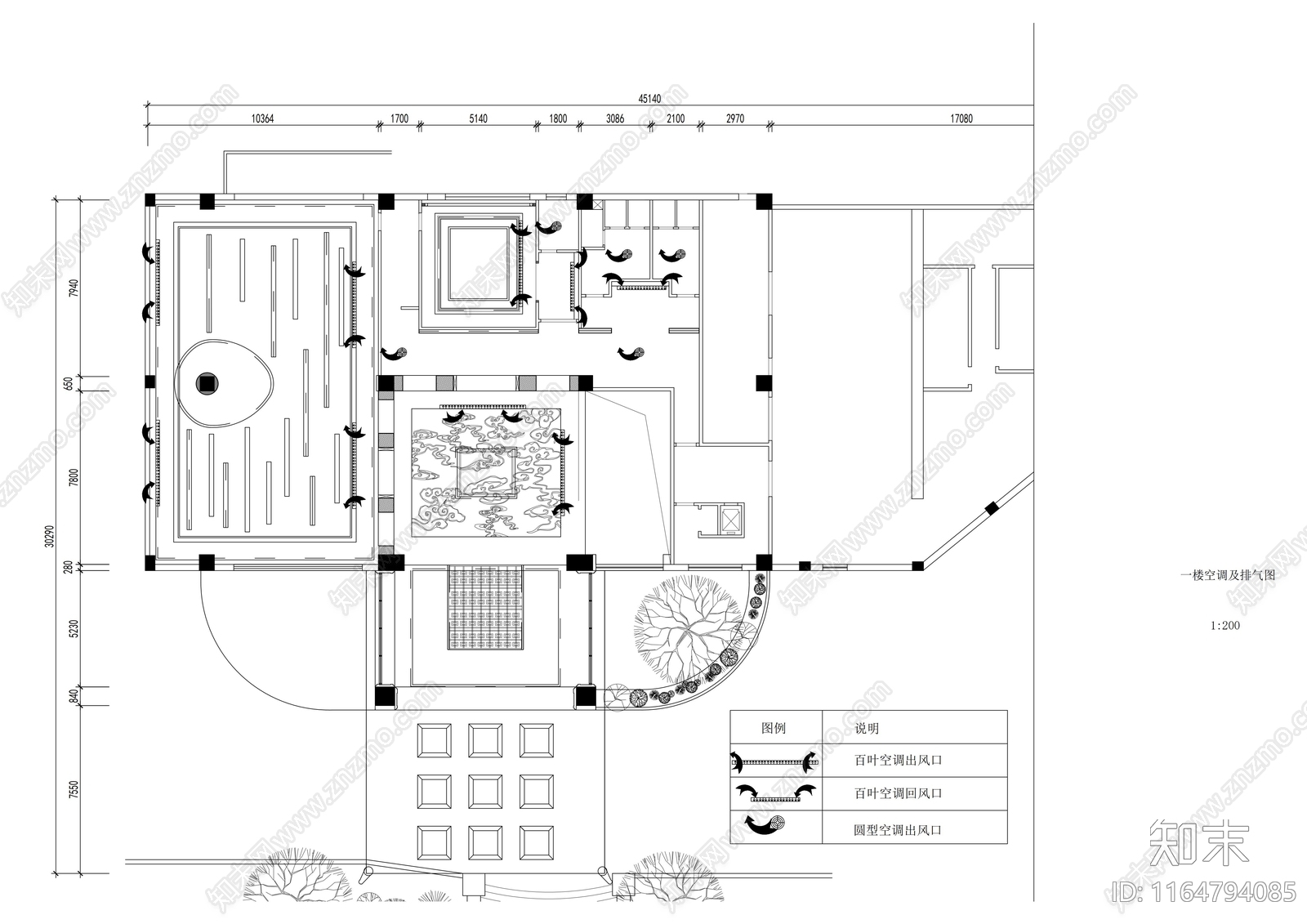 现代会所施工图下载【ID:1164794085】