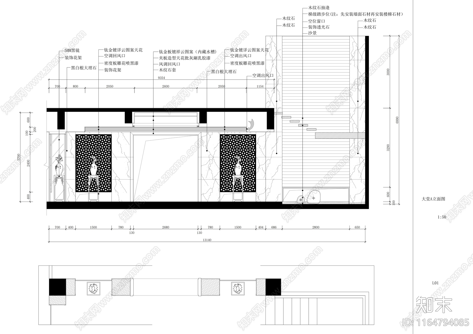 现代会所施工图下载【ID:1164794085】