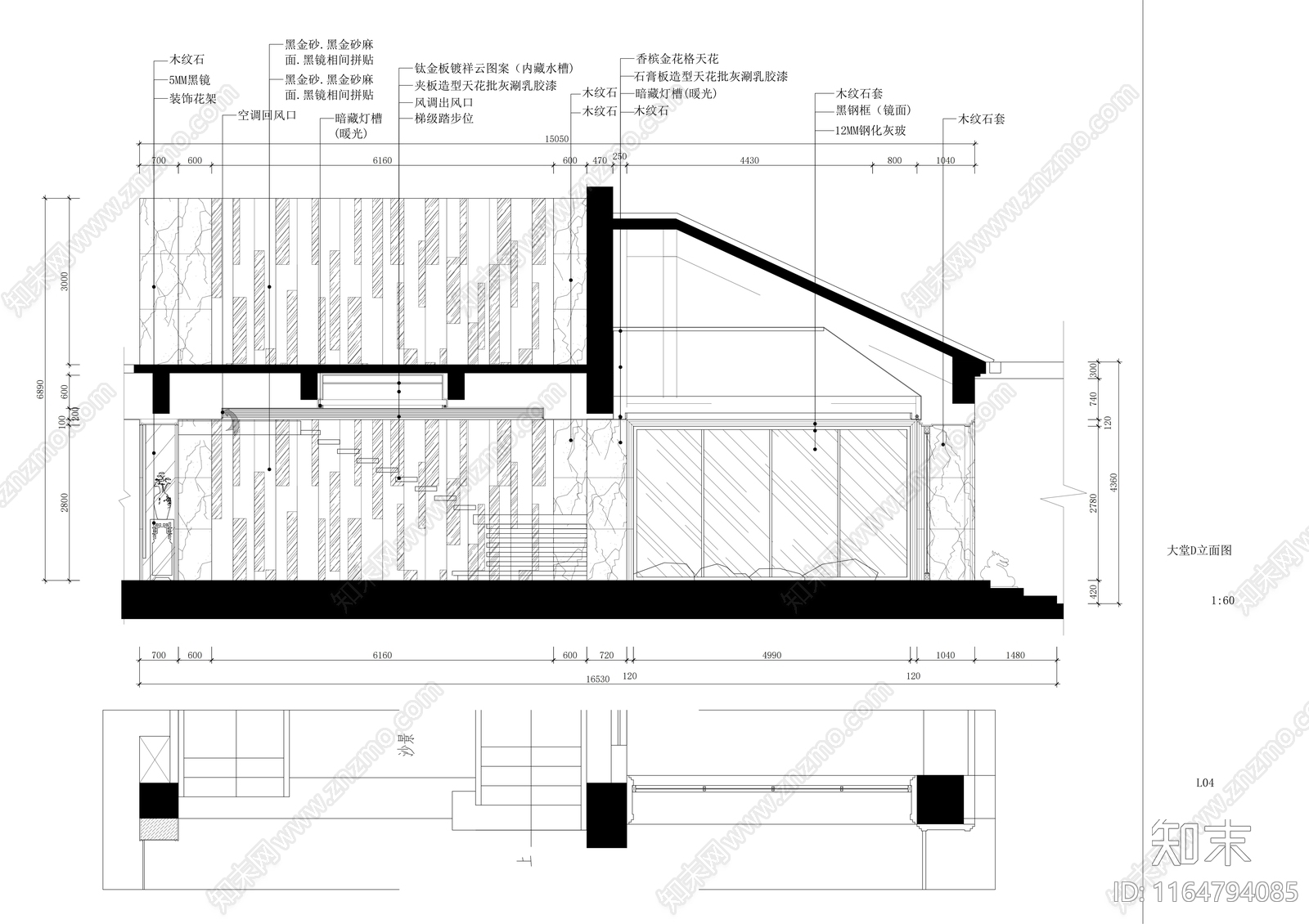 现代会所施工图下载【ID:1164794085】