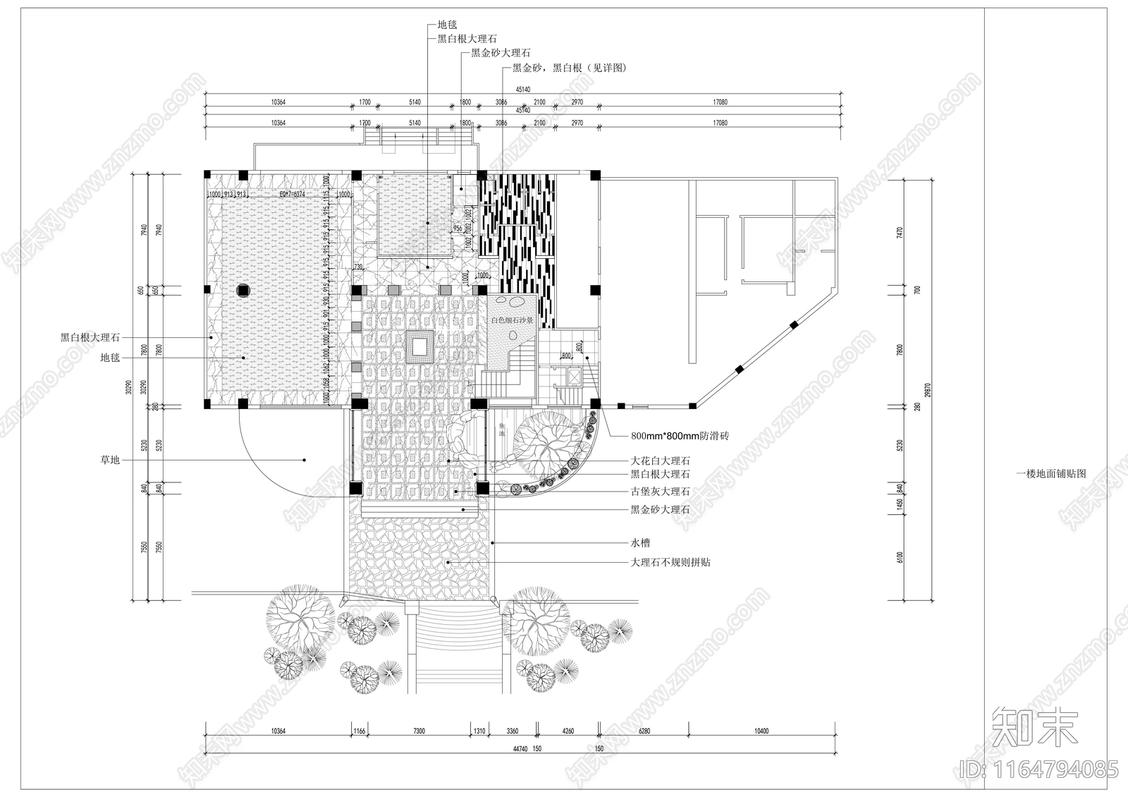 现代会所施工图下载【ID:1164794085】