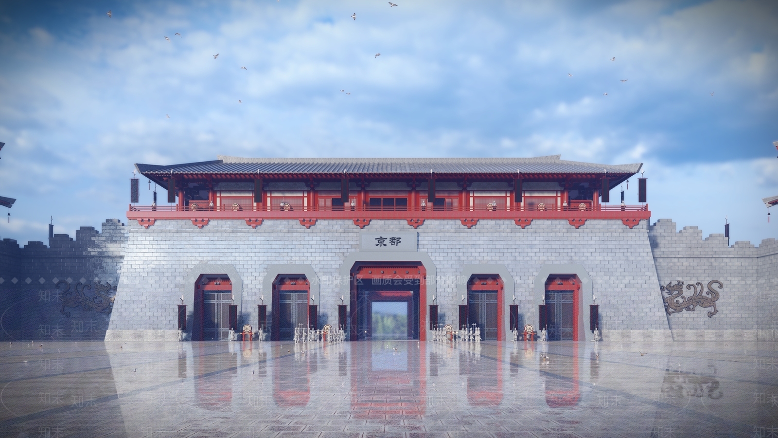 中式古建筑SU模型下载【ID:1164794533】