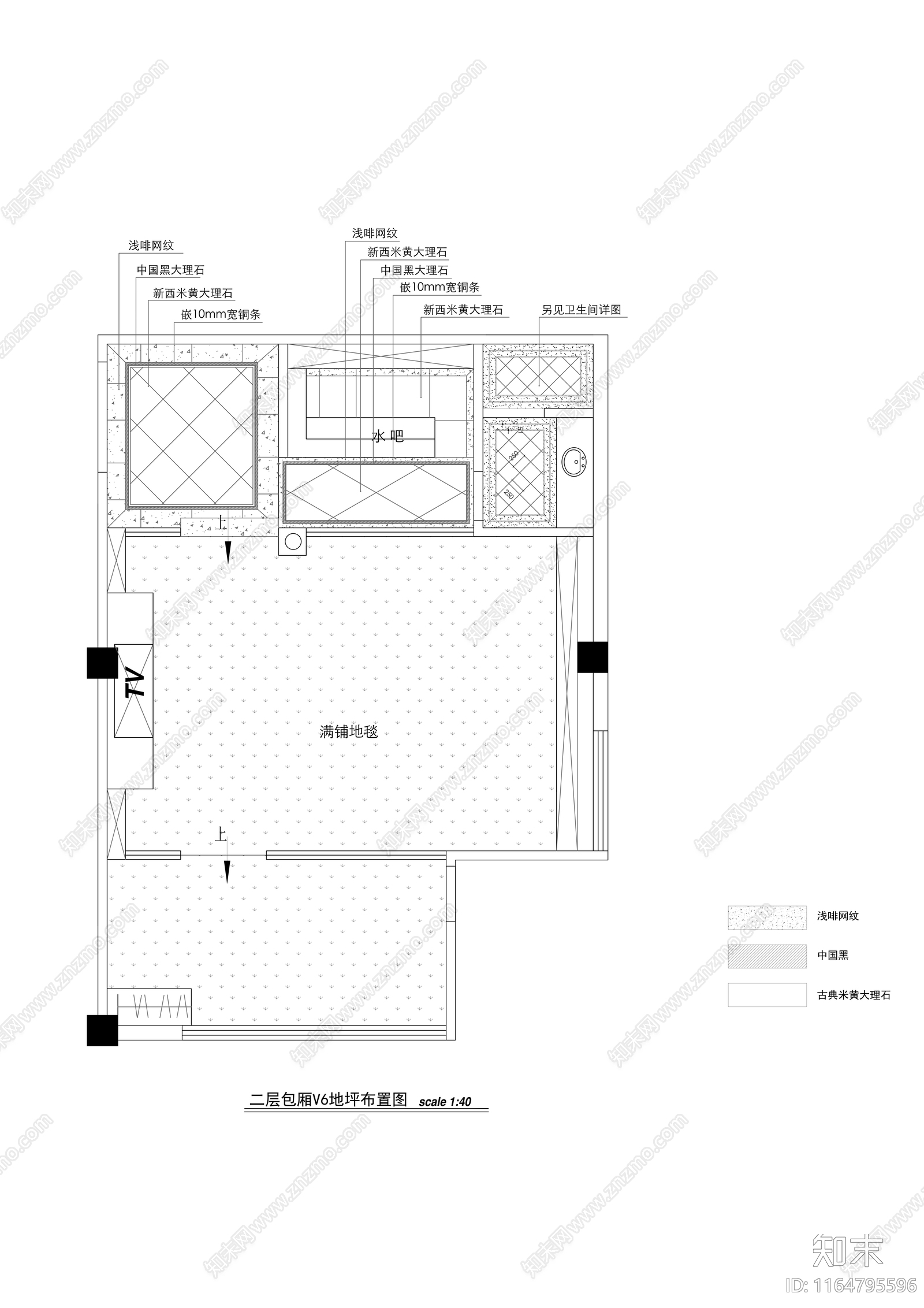 现代会所cad施工图下载【ID:1164795596】