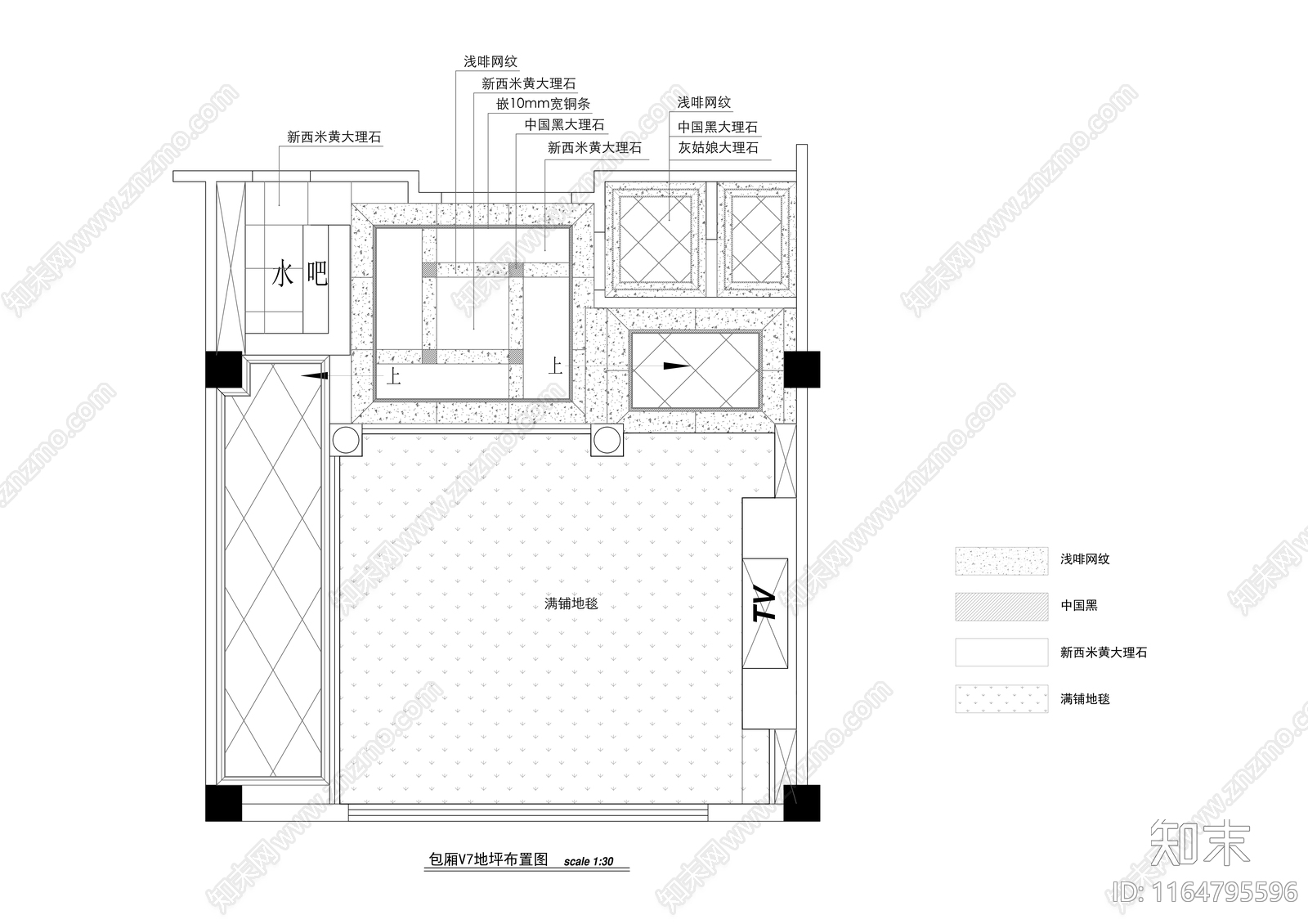 现代会所cad施工图下载【ID:1164795596】