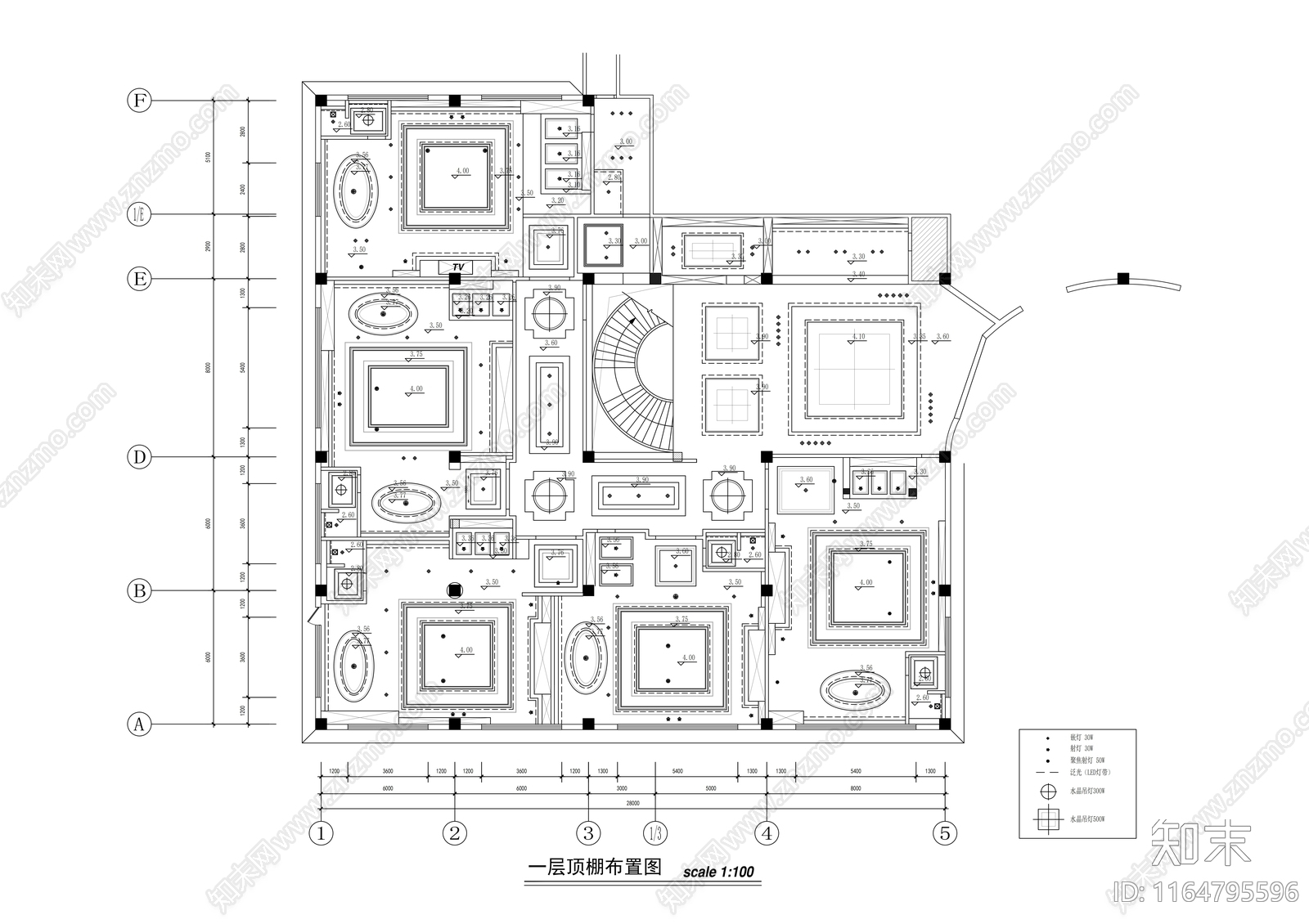 现代会所cad施工图下载【ID:1164795596】