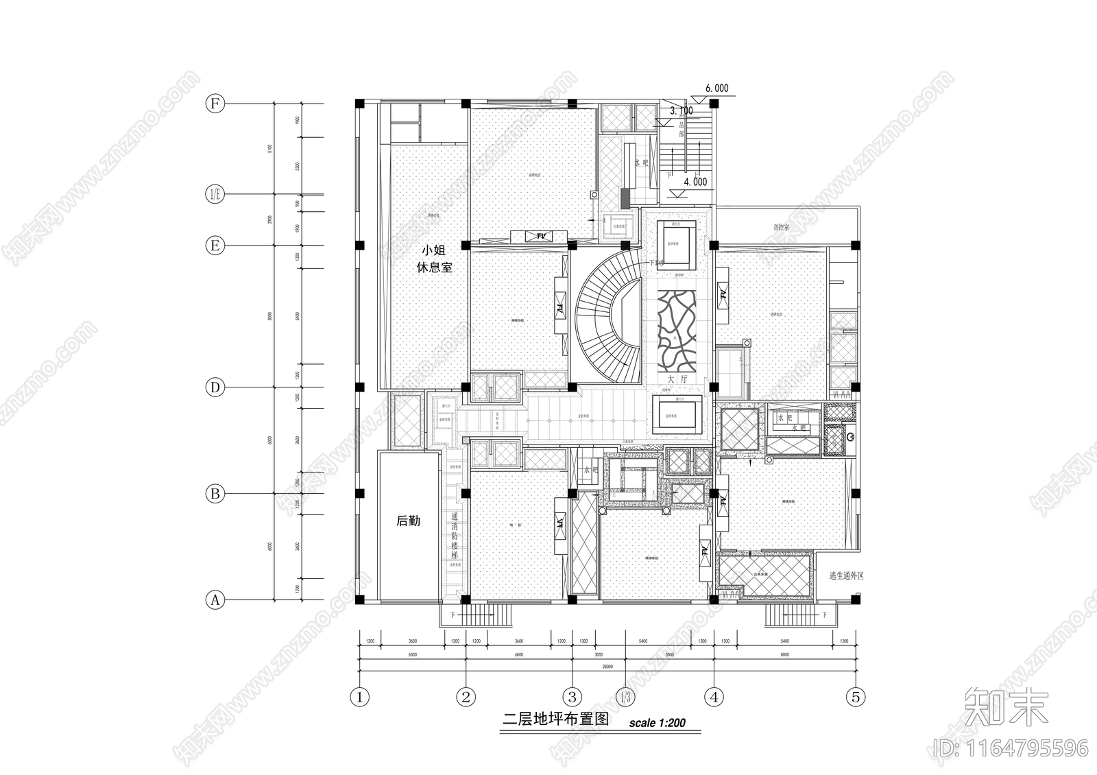 现代会所cad施工图下载【ID:1164795596】
