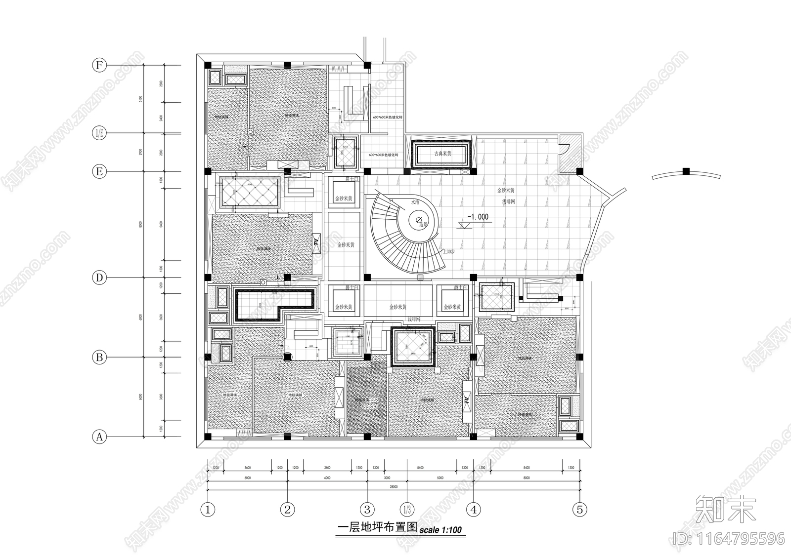 现代会所cad施工图下载【ID:1164795596】