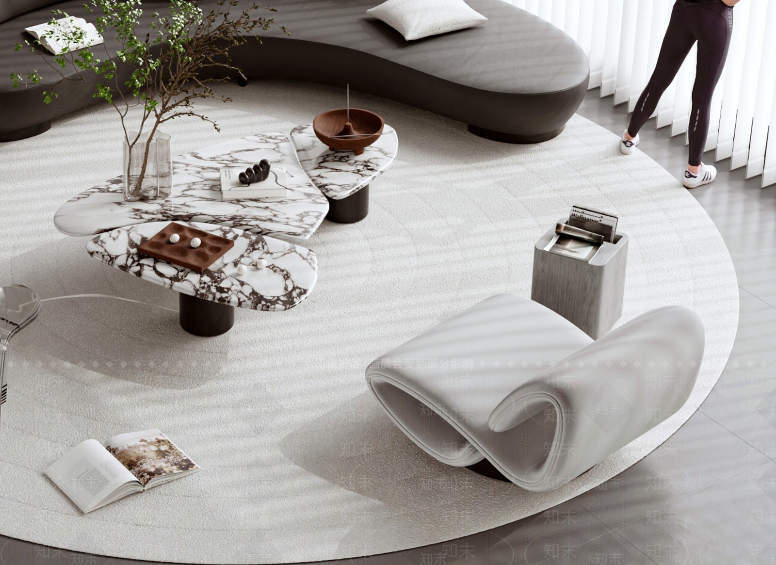 现代沙发组合3D模型下载【ID:1164796786】