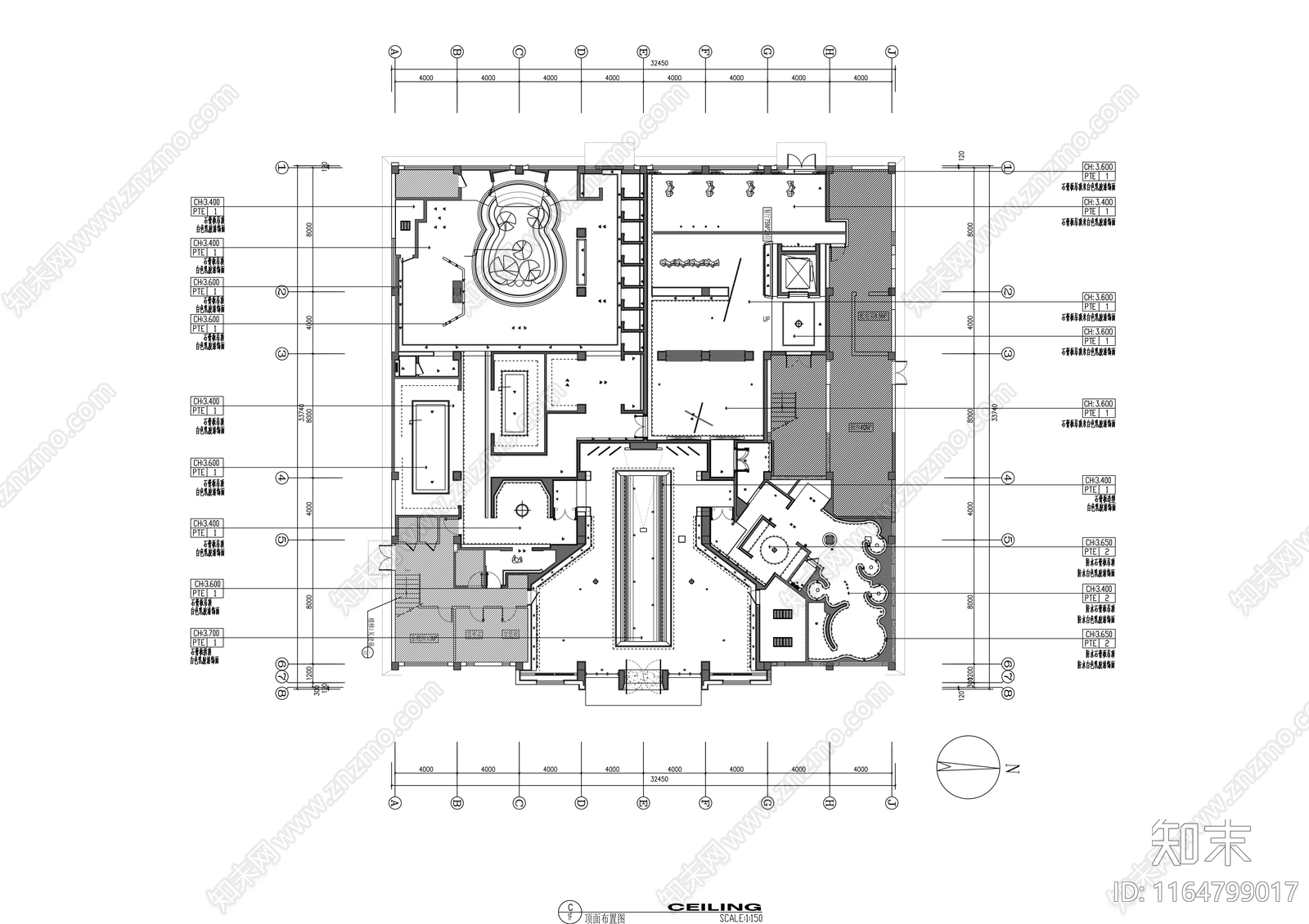 现代会所cad施工图下载【ID:1164799017】
