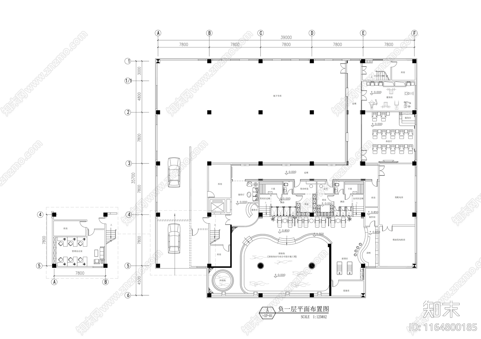 现代会所cad施工图下载【ID:1164800185】