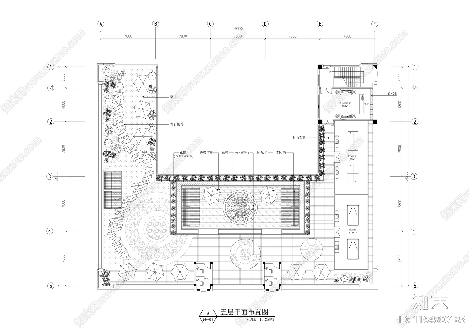 现代会所cad施工图下载【ID:1164800185】