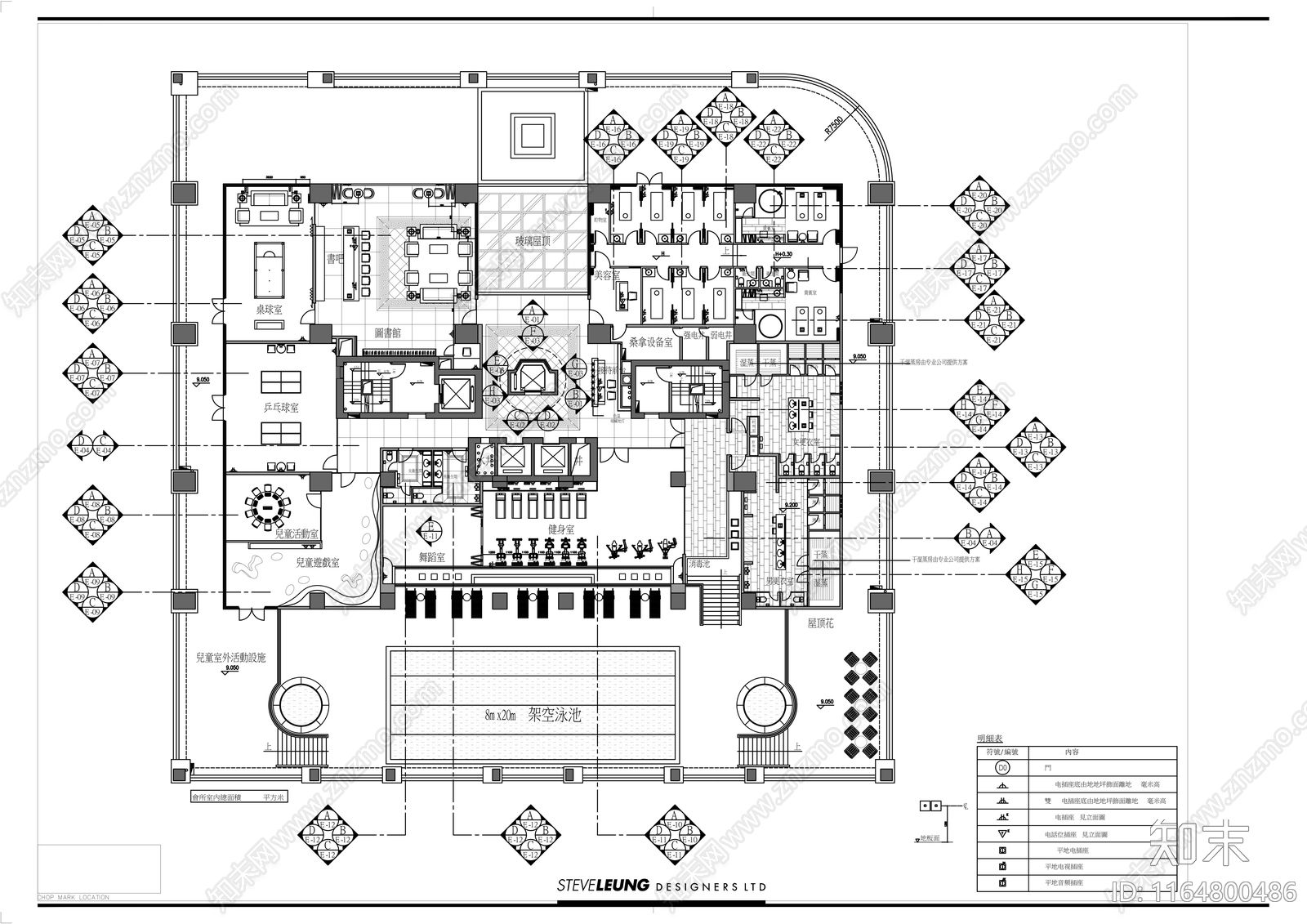 现代其他休闲娱乐空间cad施工图下载【ID:1164800486】