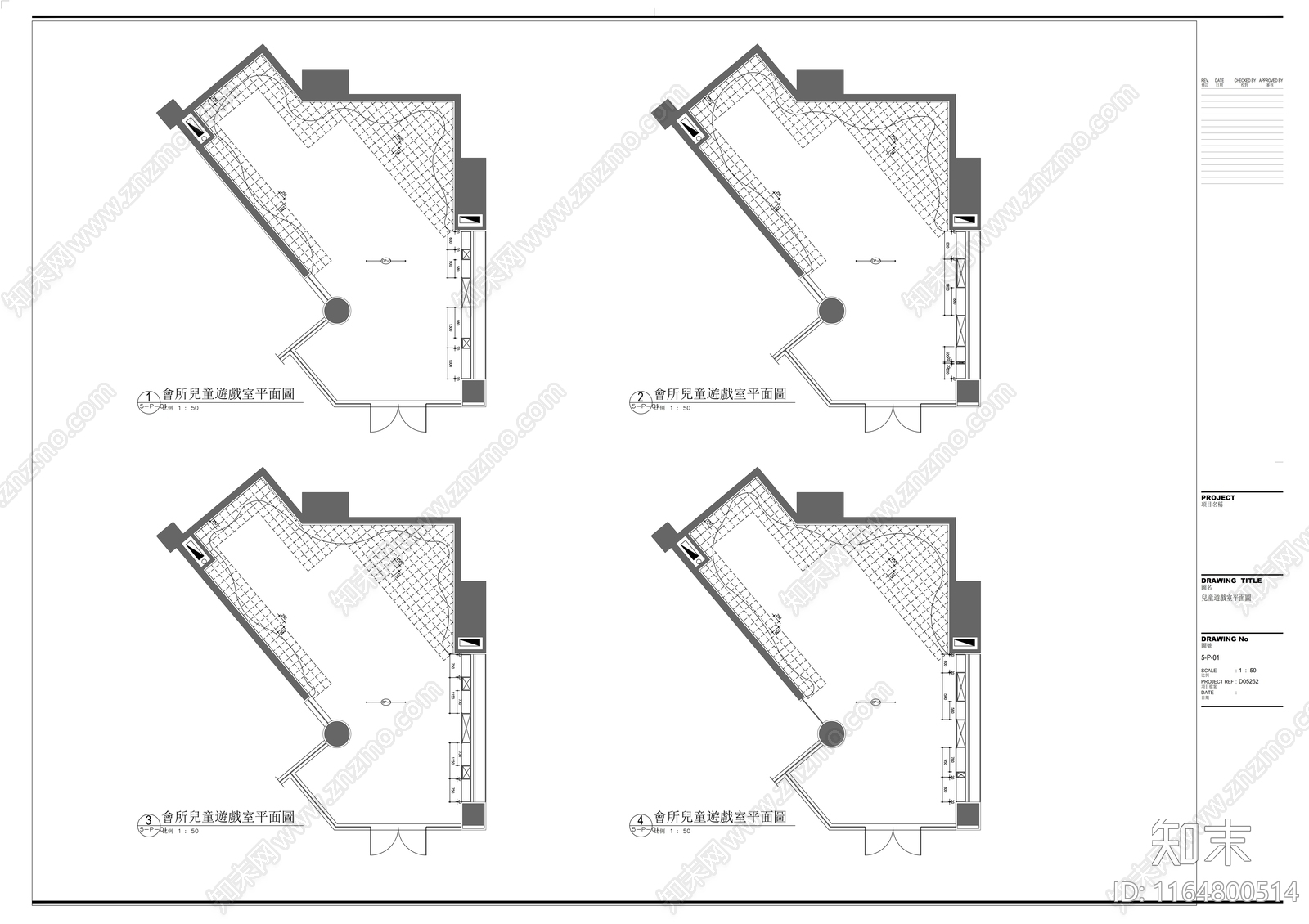 现代会所cad施工图下载【ID:1164800514】