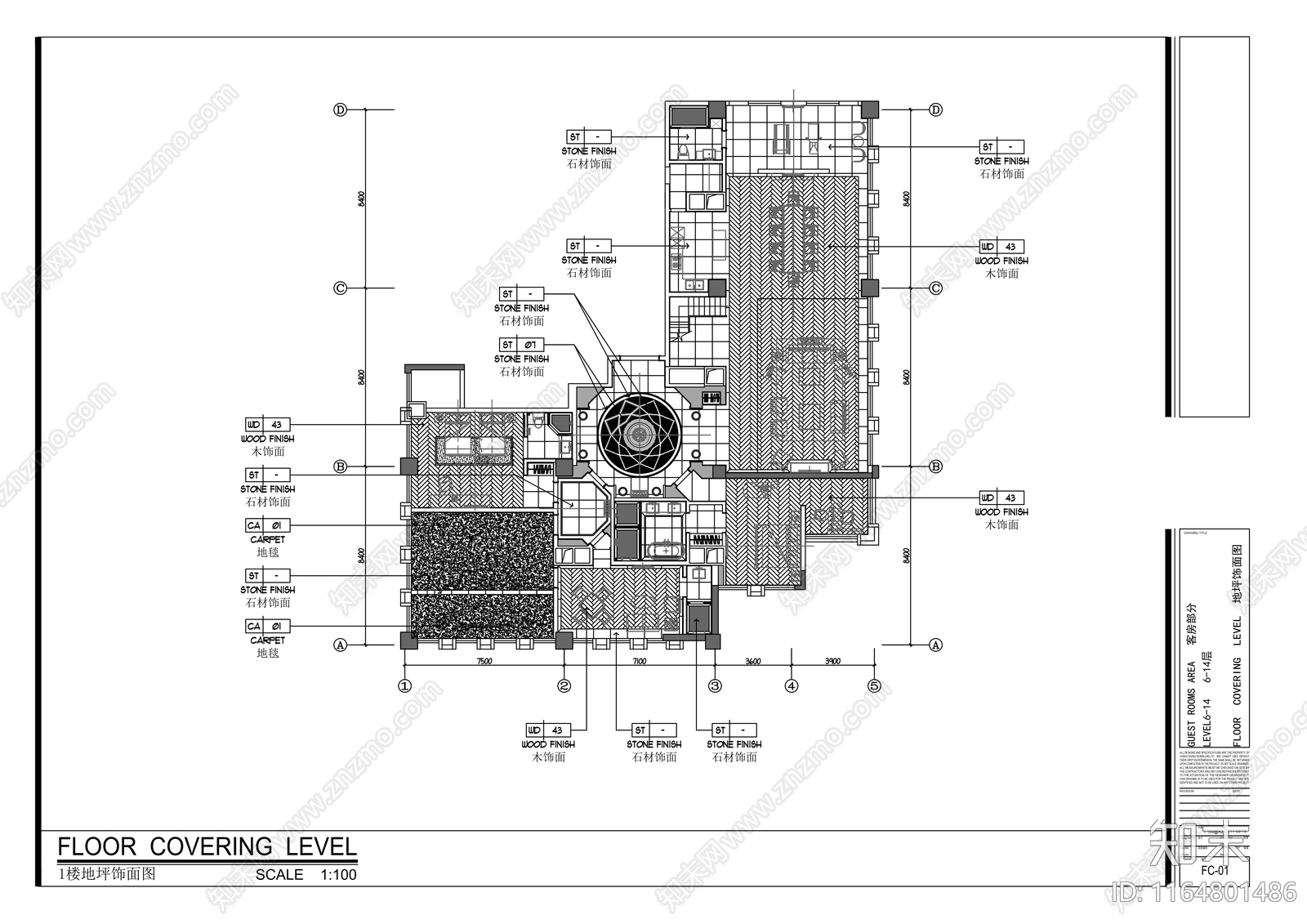 现代会所cad施工图下载【ID:1164801486】