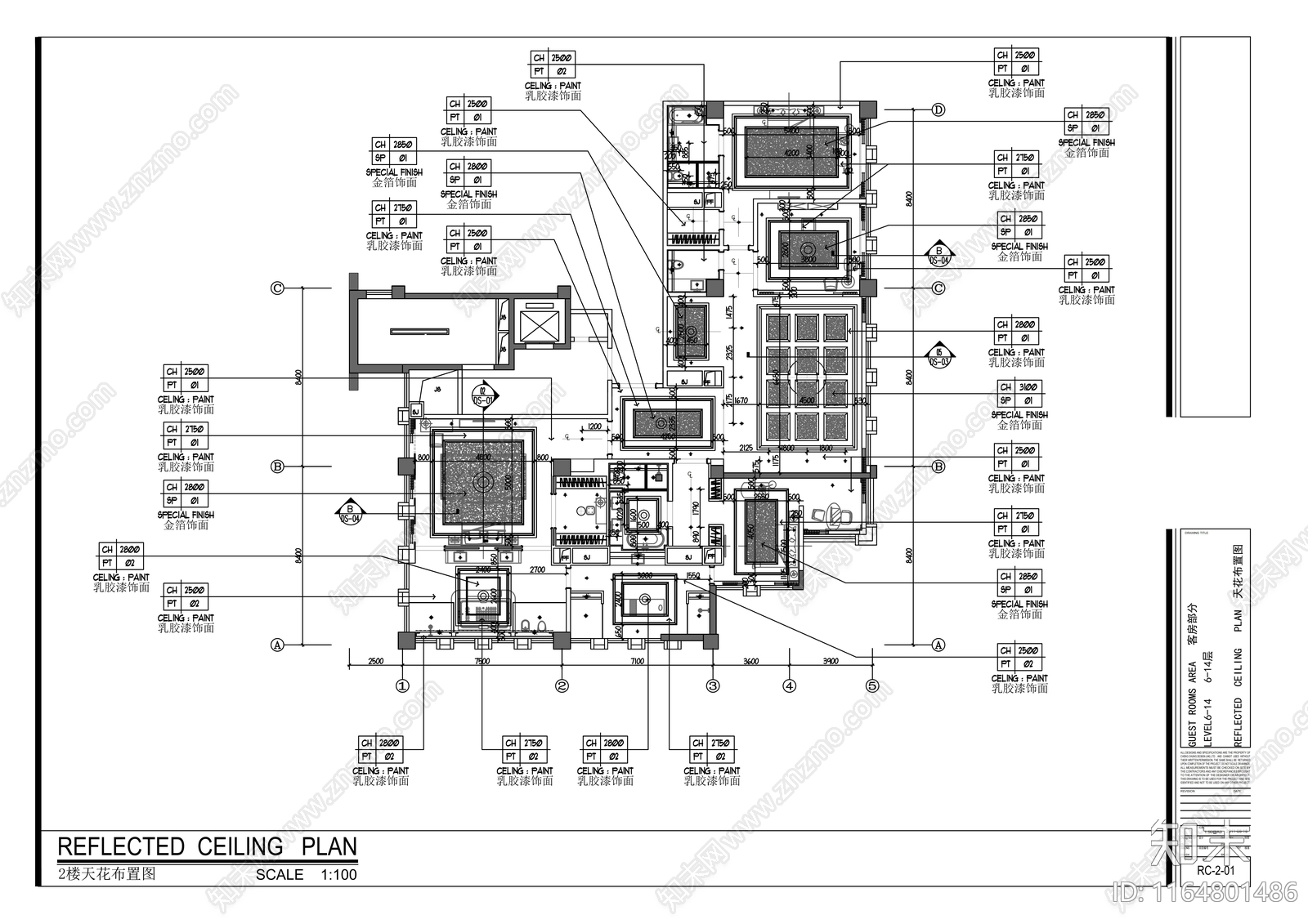 现代会所cad施工图下载【ID:1164801486】
