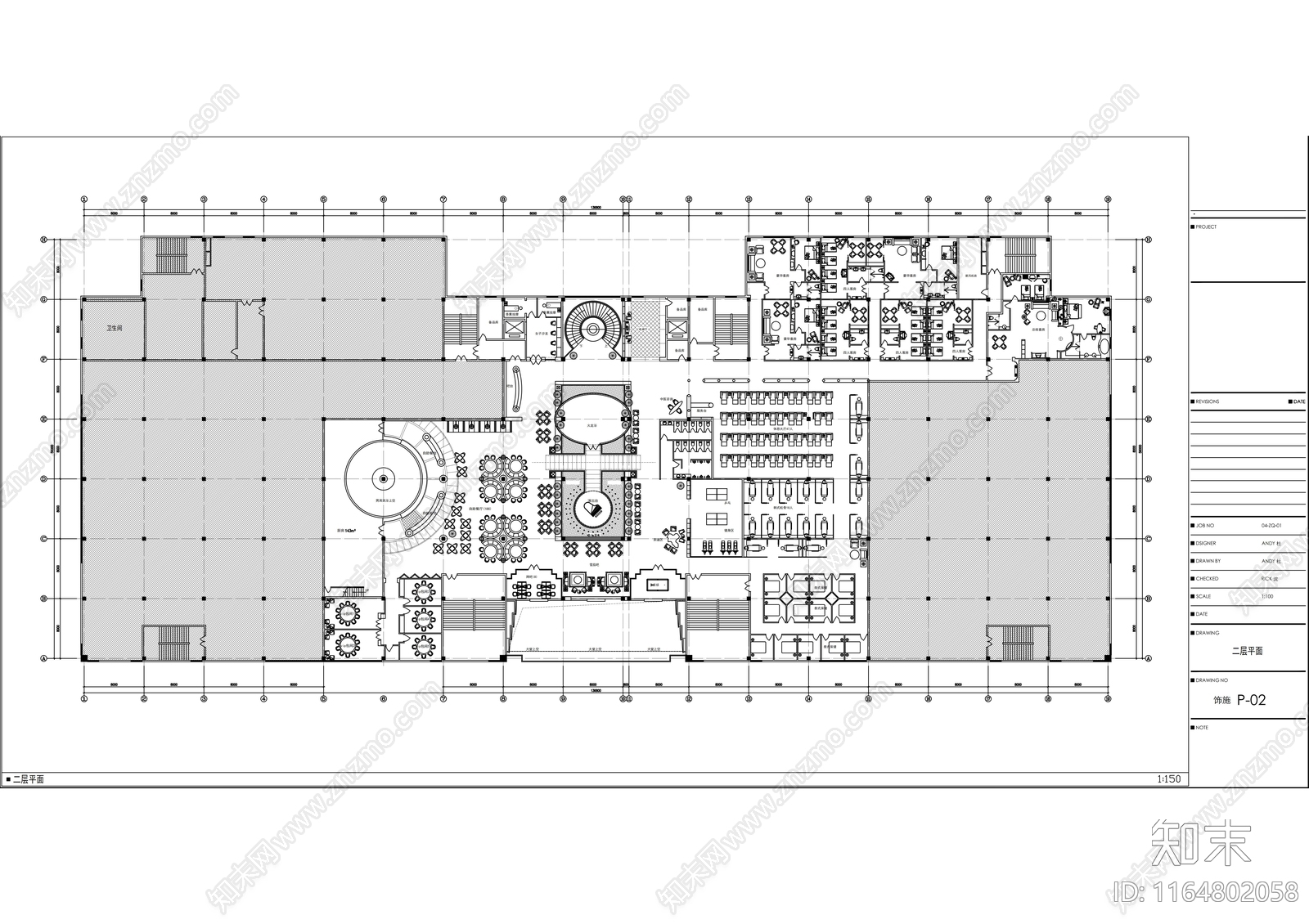 现代会所施工图下载【ID:1164802058】