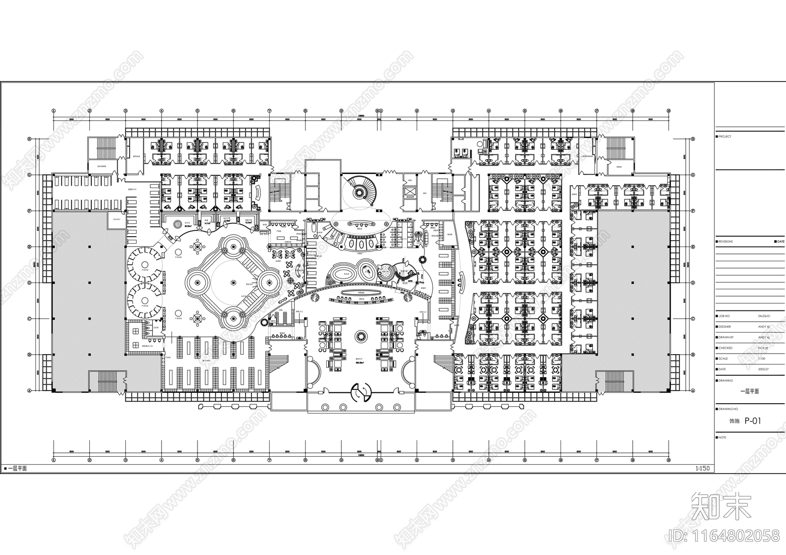 现代会所施工图下载【ID:1164802058】