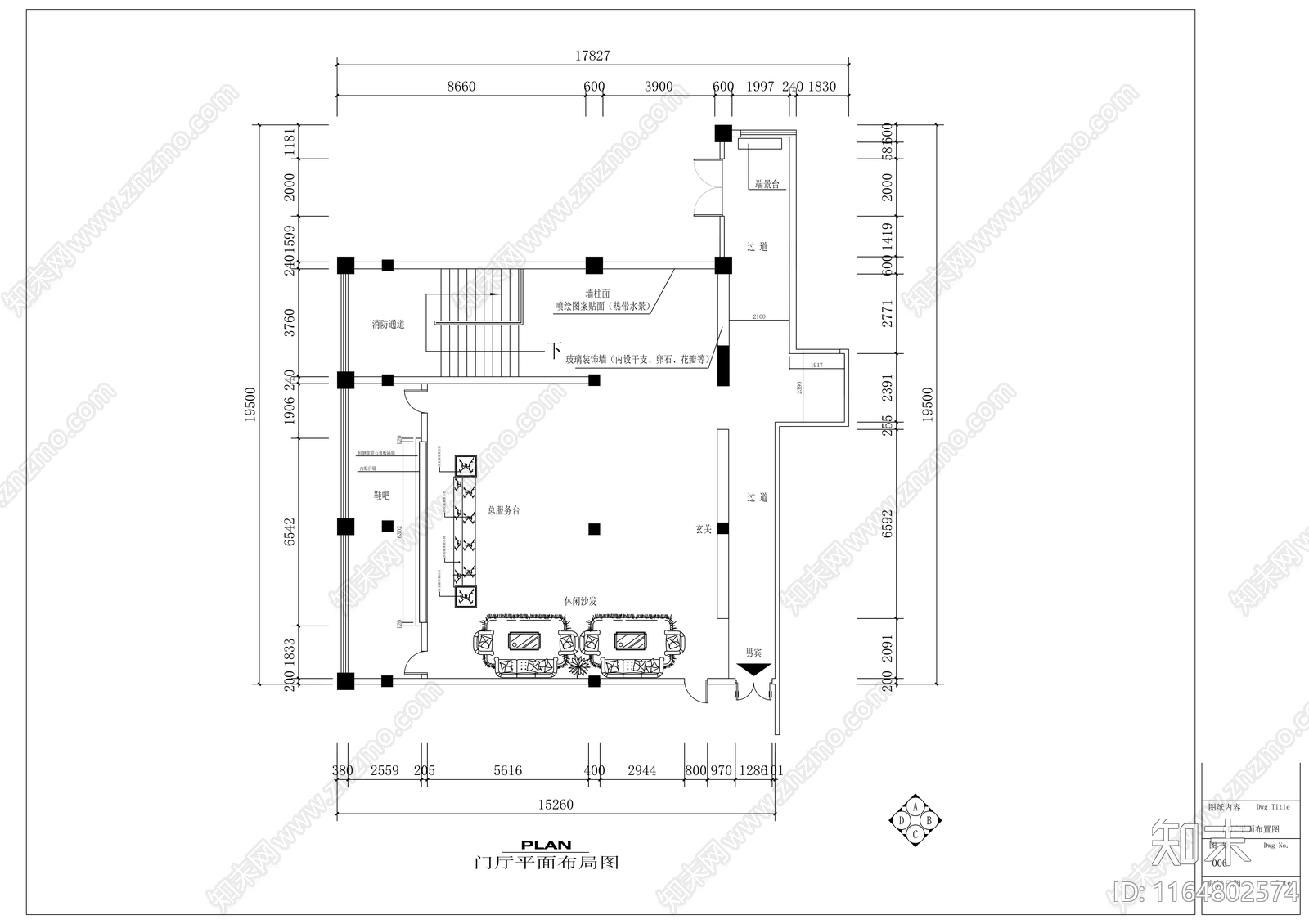 现代会所cad施工图下载【ID:1164802574】
