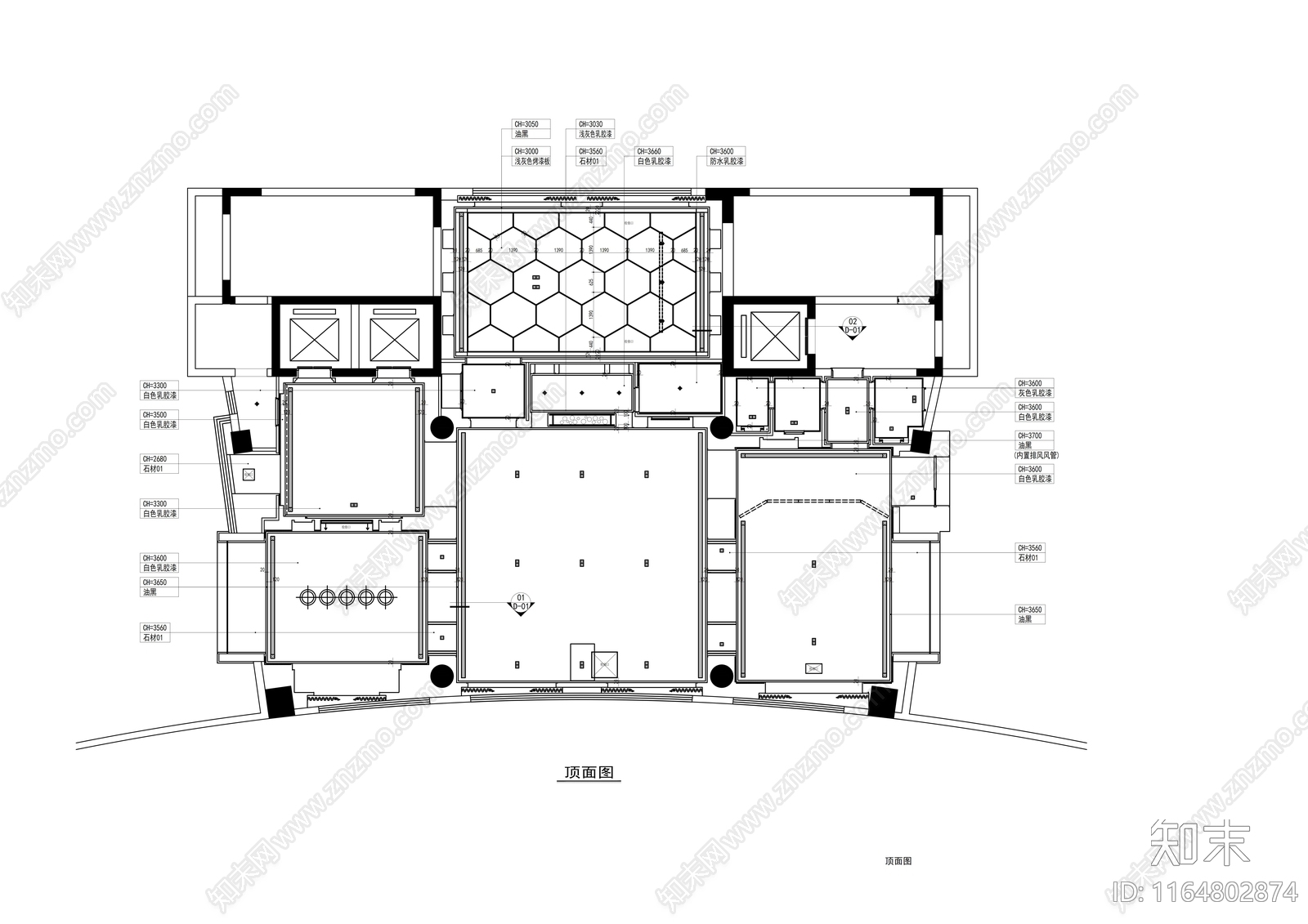 现代会所cad施工图下载【ID:1164802874】
