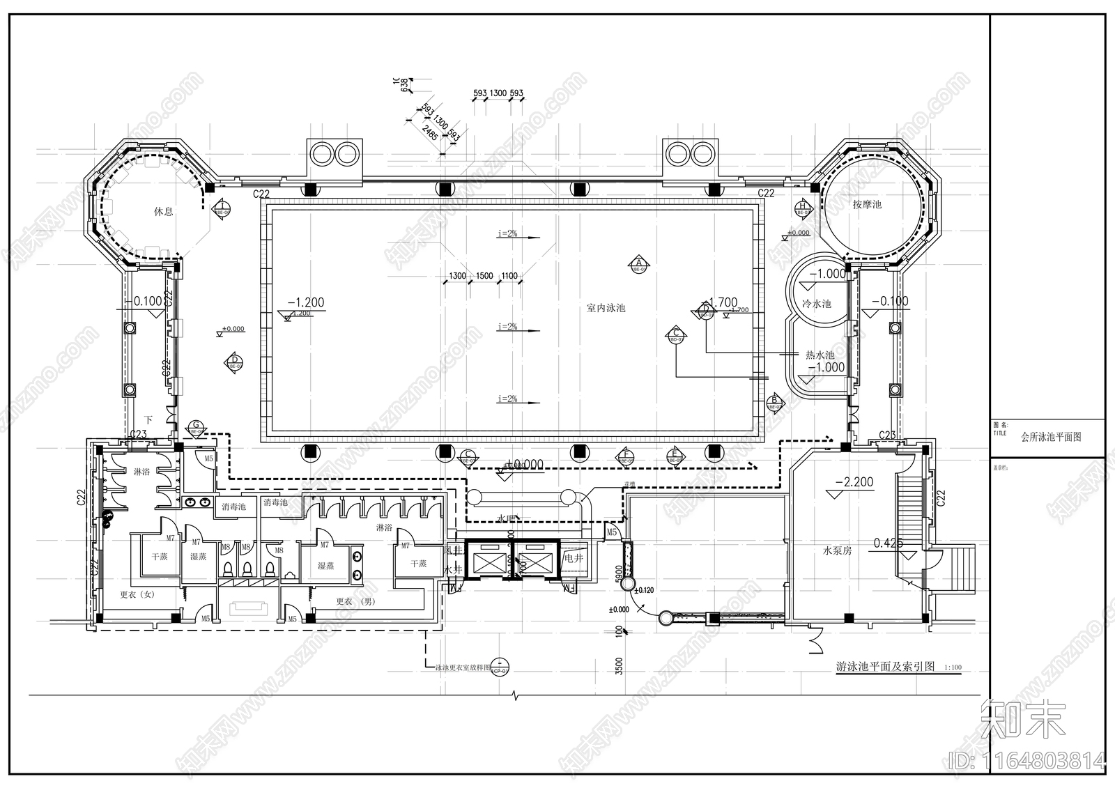 现代其他休闲娱乐空间cad施工图下载【ID:1164803814】