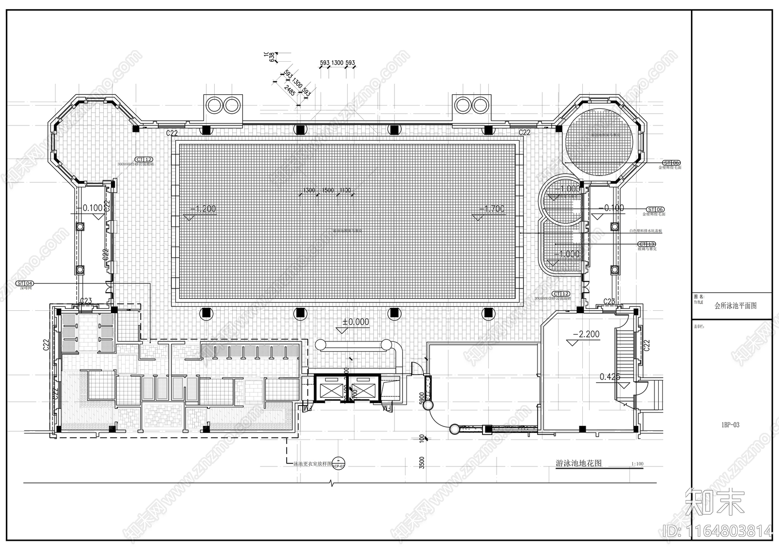 现代其他休闲娱乐空间cad施工图下载【ID:1164803814】