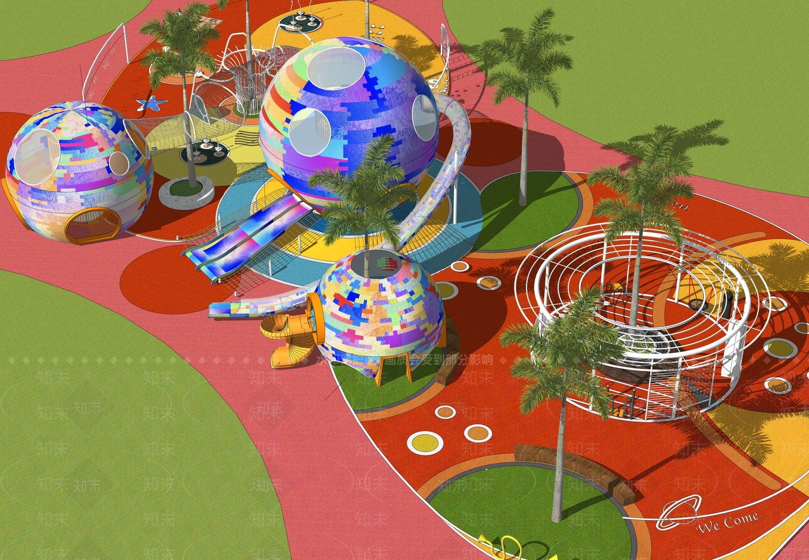 儿童器材组合SU模型下载【ID:1164803920】