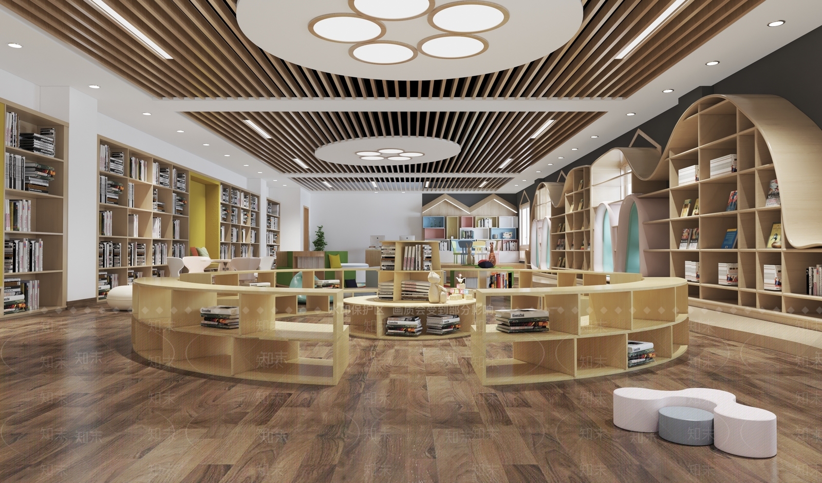 现代北欧幼儿园3D模型下载【ID:1164804281】
