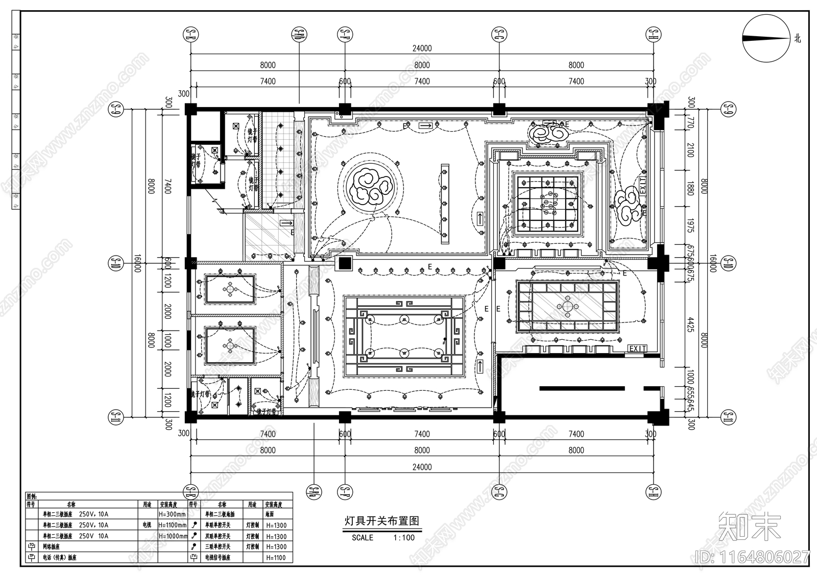 现代会所cad施工图下载【ID:1164806027】