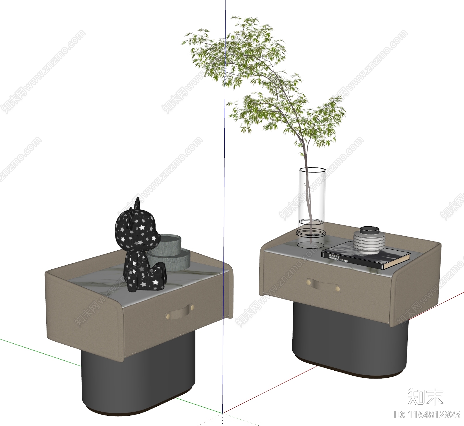 现代意式床头柜SU模型下载【ID:1164812925】