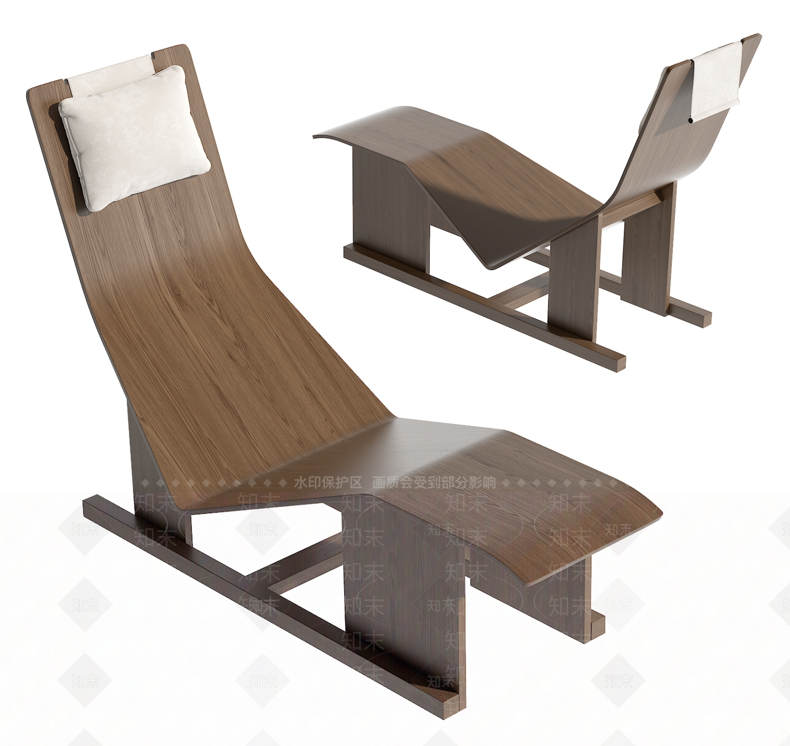 现代躺椅3D模型下载【ID:1164815405】