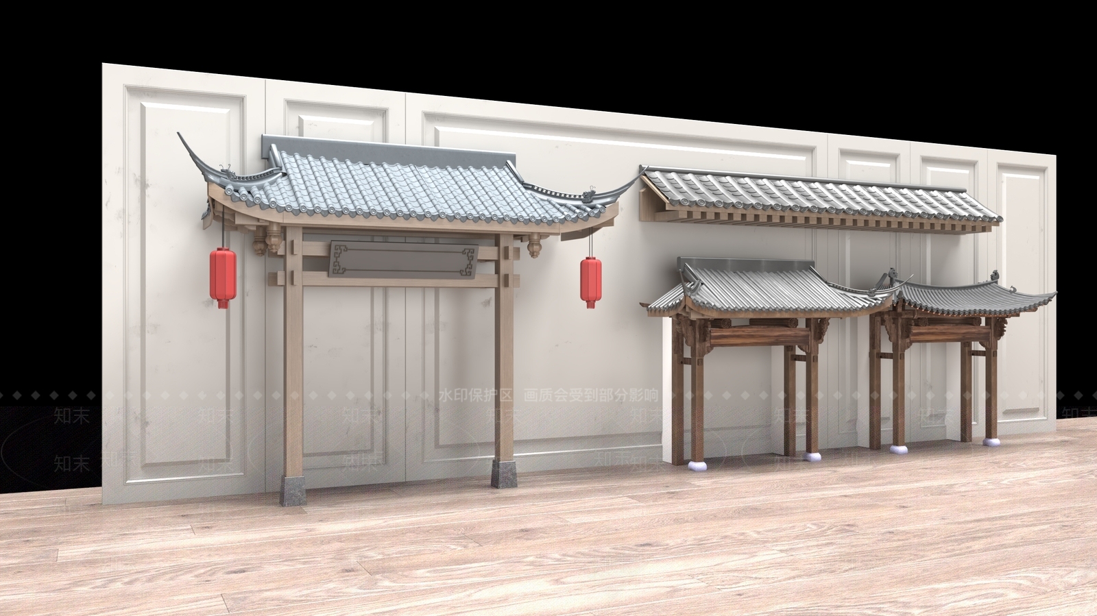 新中式中式美陈3D模型下载【ID:1164818050】