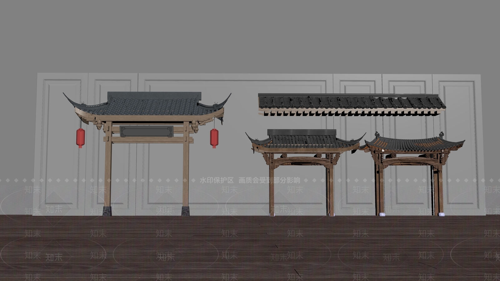 新中式中式美陈3D模型下载【ID:1164818050】