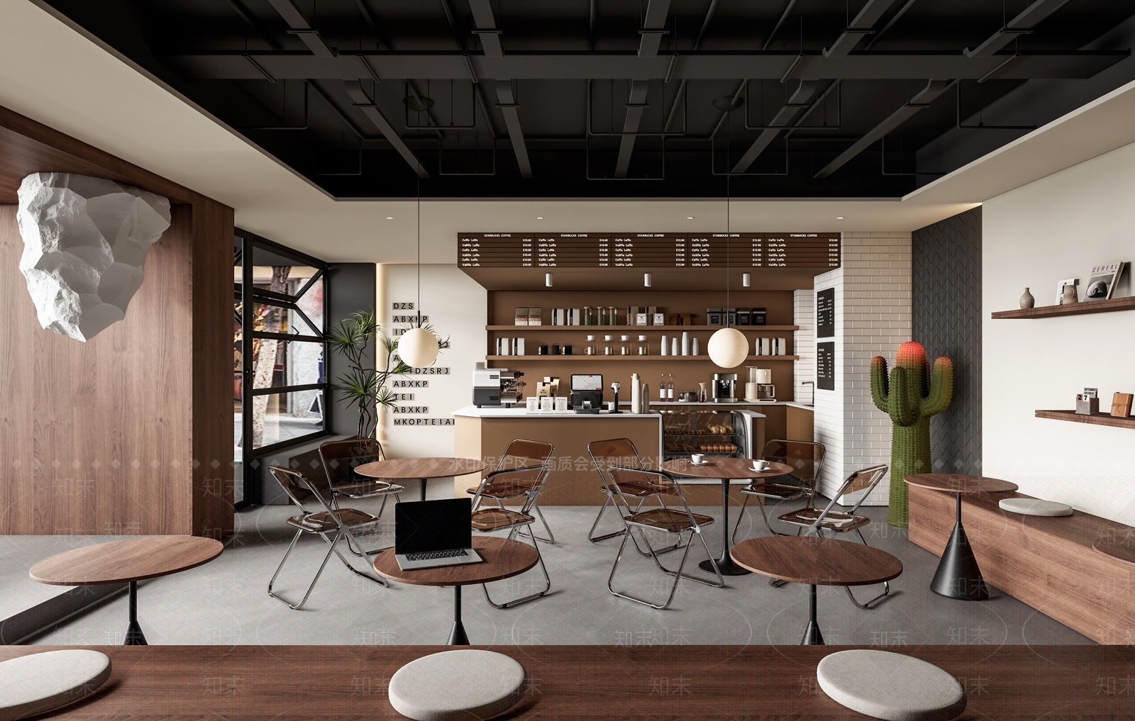 现代咖啡厅3D模型下载【ID:1164824926】