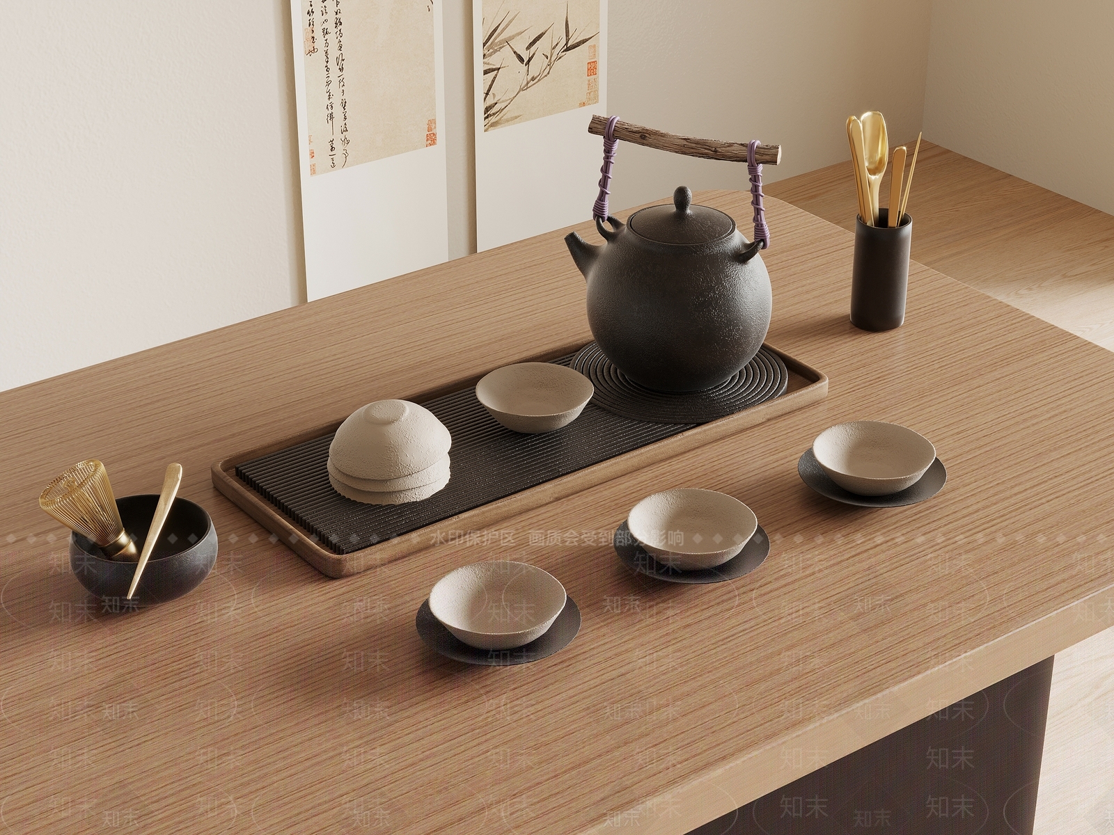 茶具3D模型下载【ID:1164834717】
