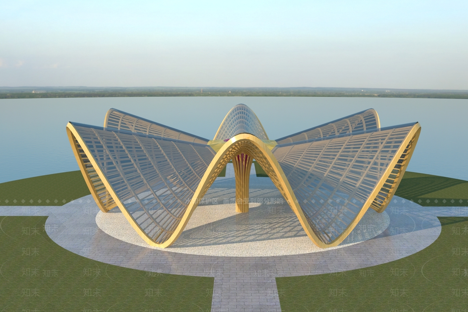 现代廊架3D模型下载【ID:1164835946】
