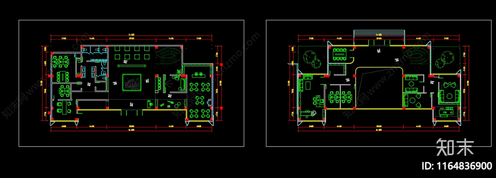 现代新中式售楼处cad施工图下载【ID:1164836900】
