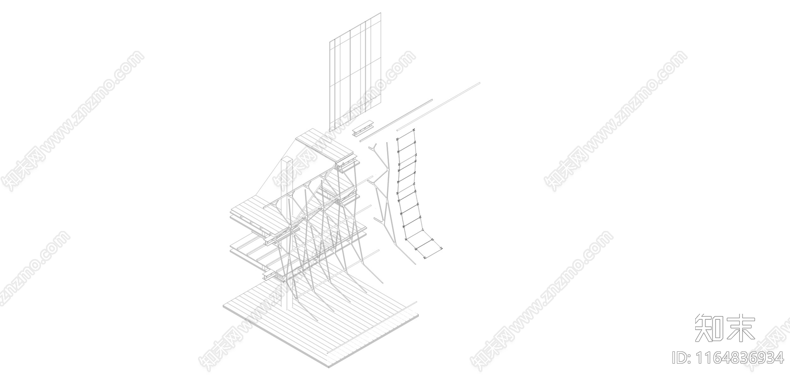 幕墙结构cad施工图下载【ID:1164836934】