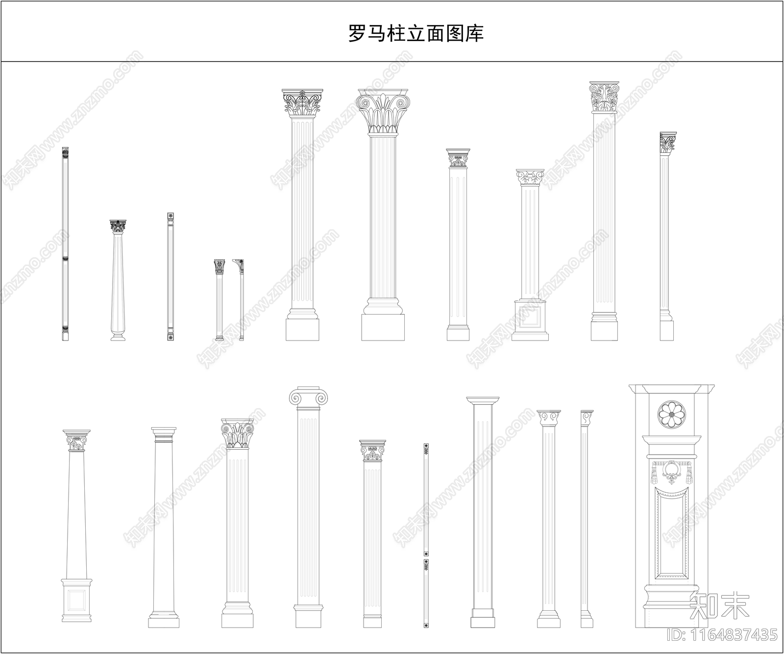 欧式线条施工图下载【ID:1164837435】