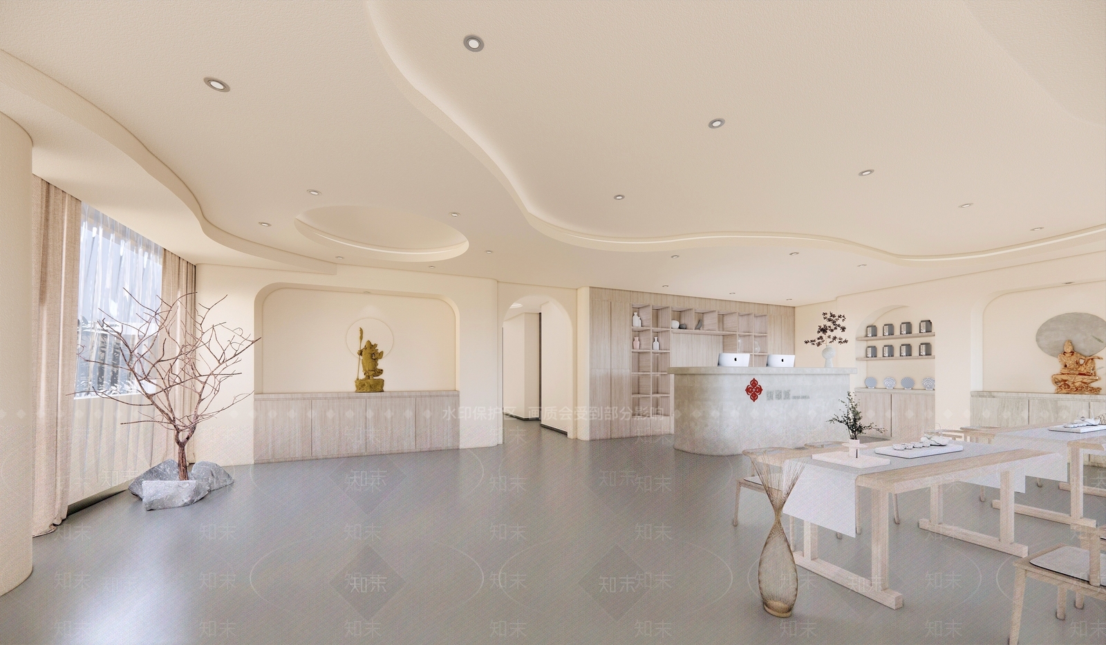 新中式侘寂会所SU模型下载【ID:1164839446】