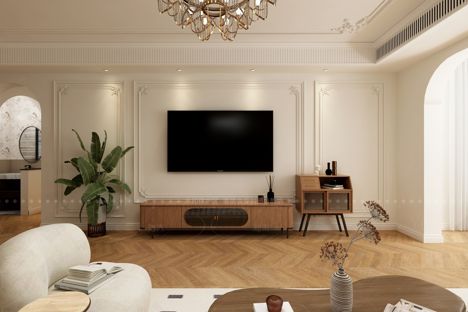 法式家居餐厅3D模型下载【ID:1214636395】