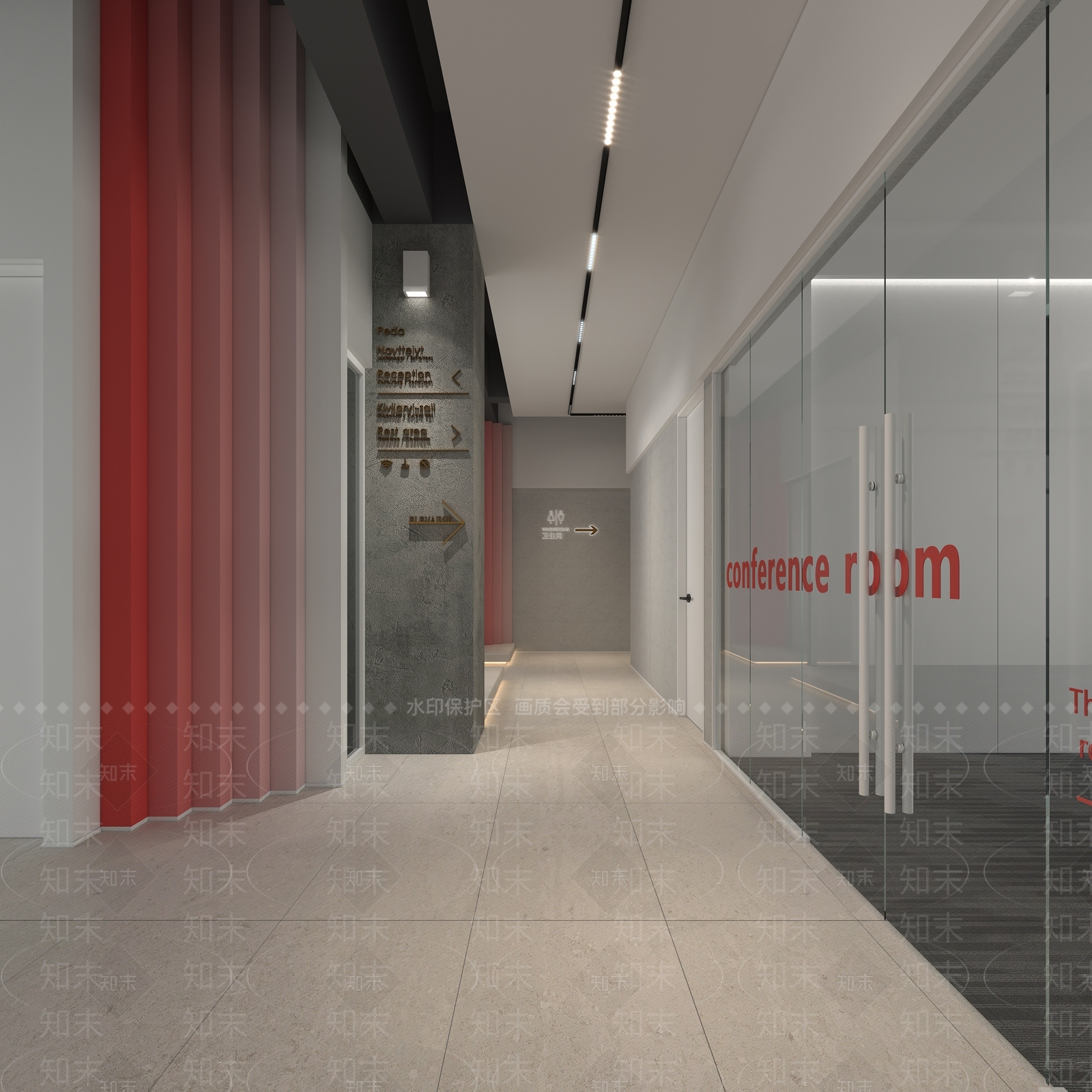 现代简约其他办公空间3D模型下载【ID:1164846636】