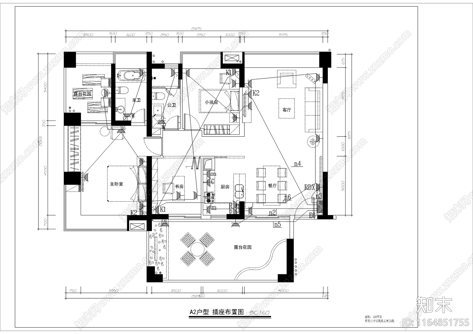 现代整体家装空间施工图下载【ID:1164851755】