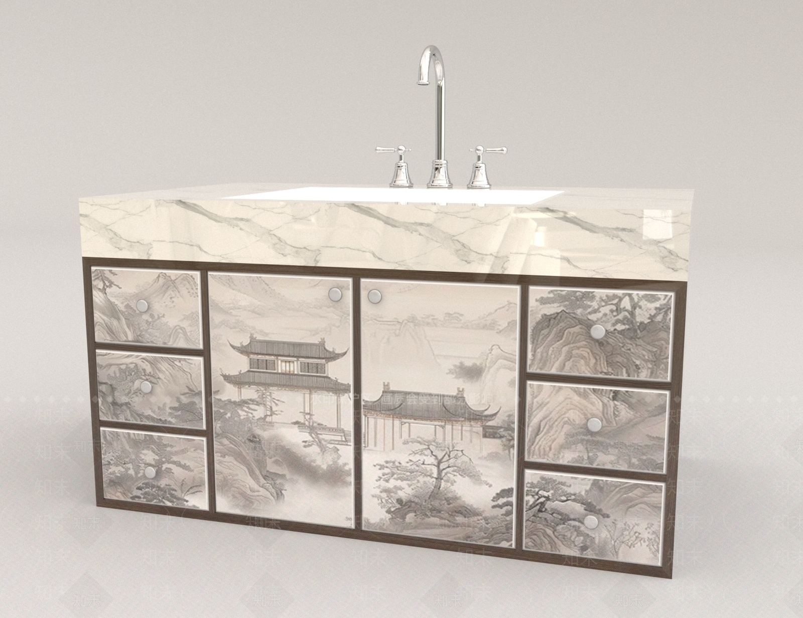 洗手台3D模型下载【ID:1164854260】