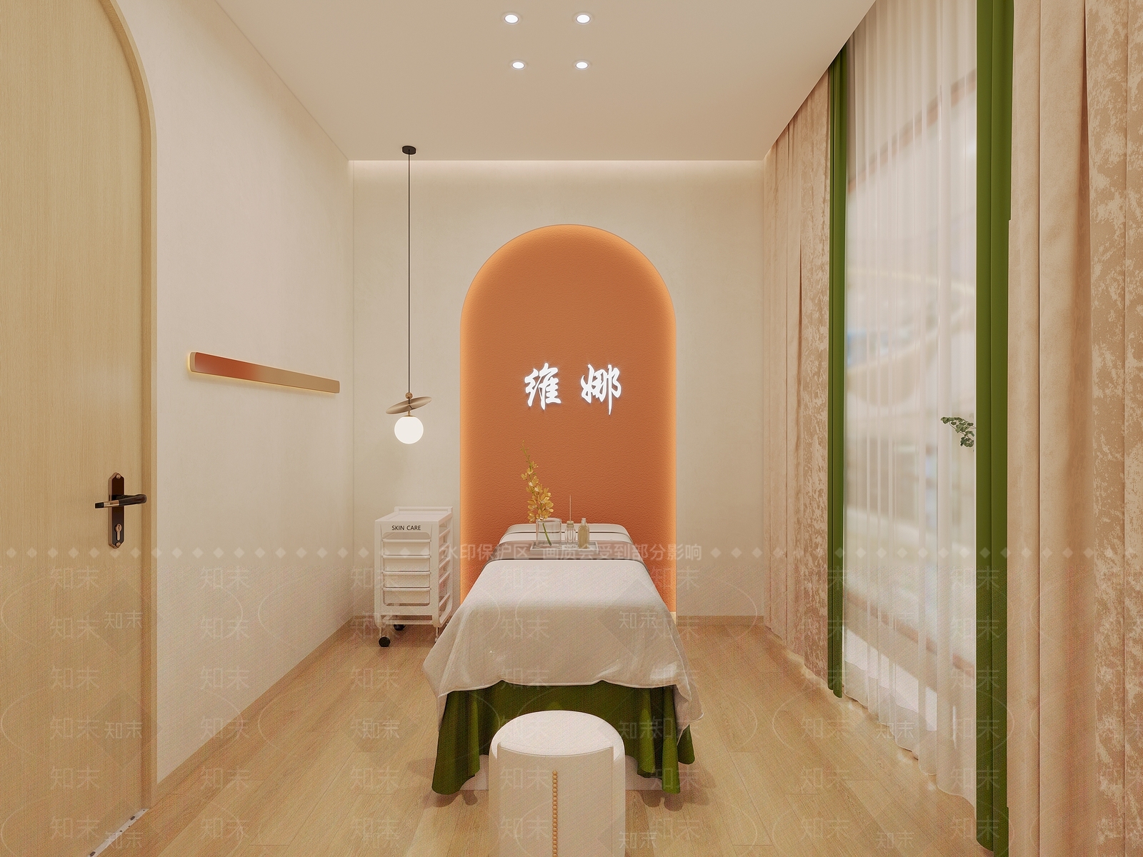 奶油现代美容院3D模型下载【ID:1164864136】