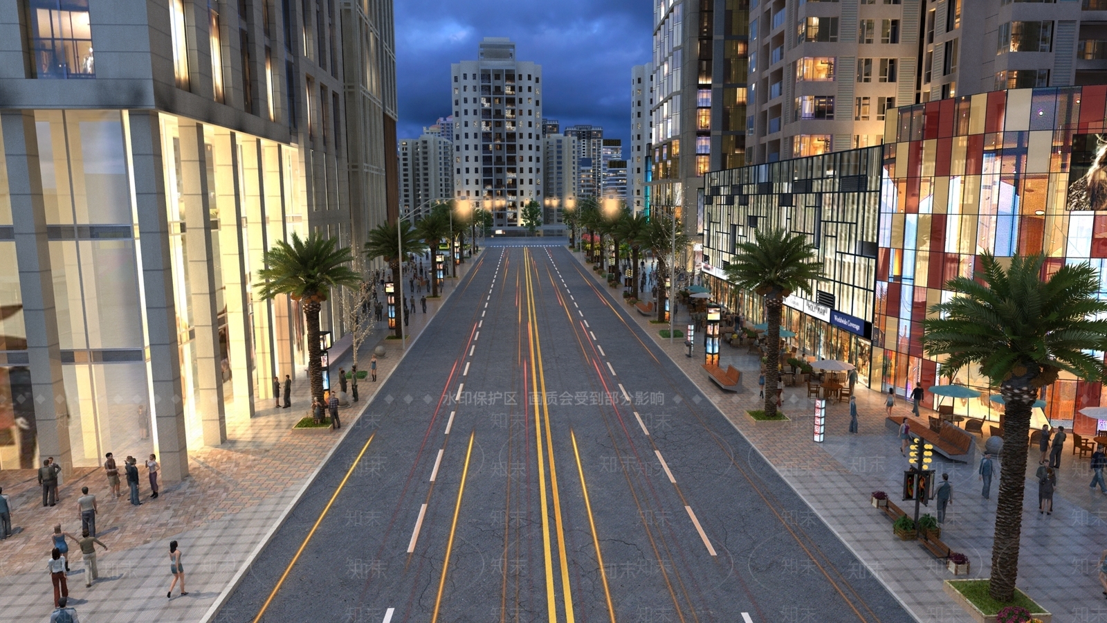 现代街道3D模型下载【ID:1164864641】