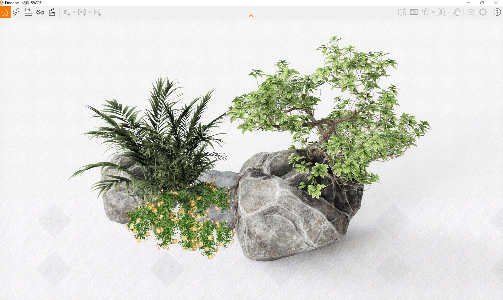 植物组合SU模型下载【ID:1164872565】