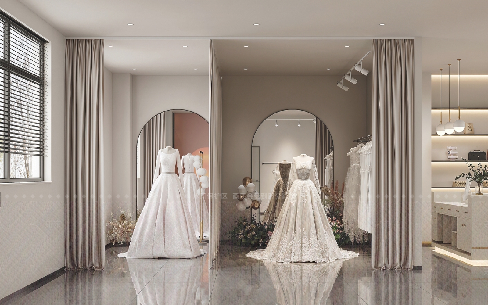 现代简约婚纱摄影3D模型下载【ID:1164886446】