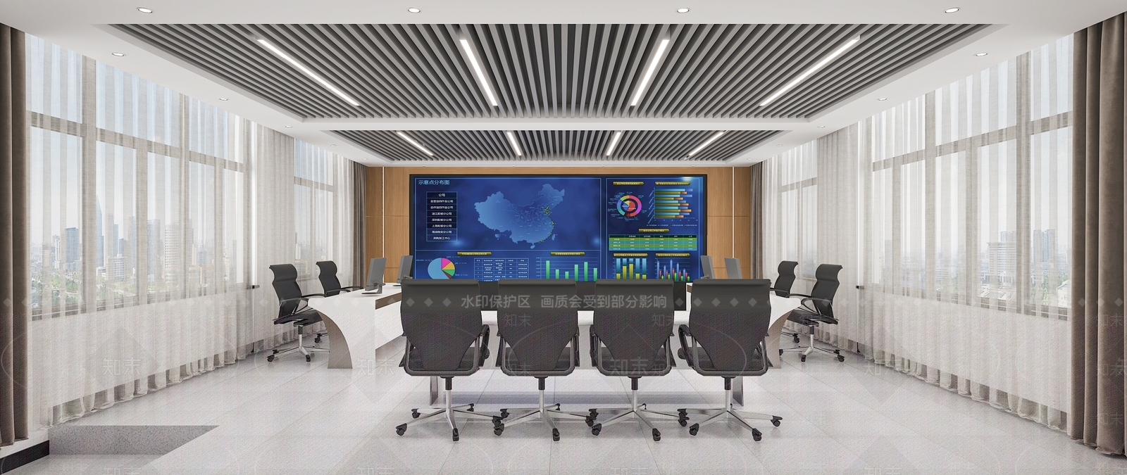 现代其他办公空间3D模型下载【ID:1164890580】