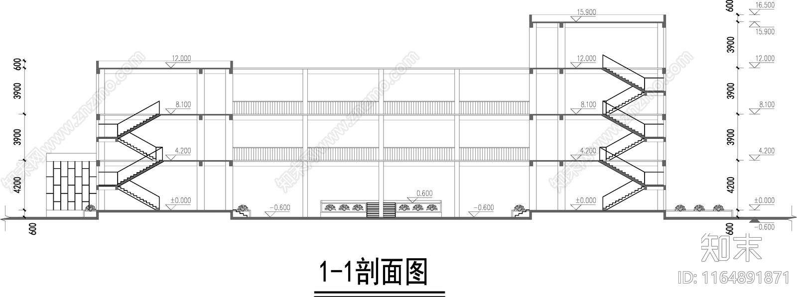 现代学校建筑施工图下载【ID:1164891871】