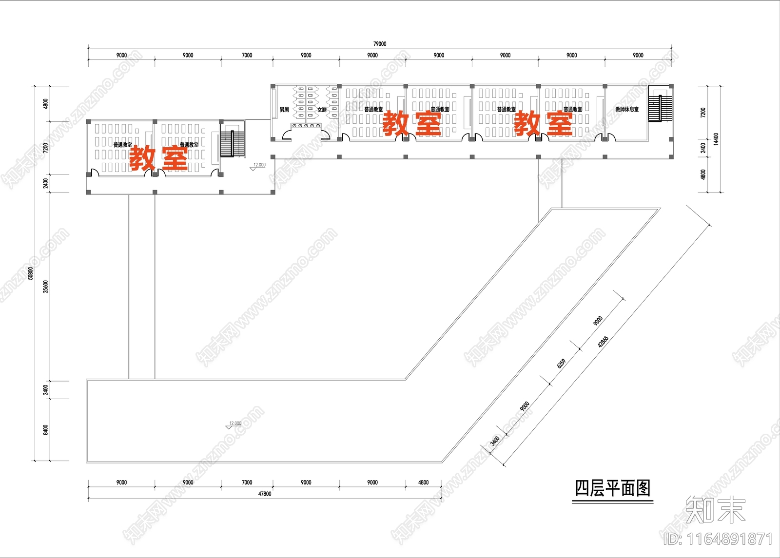 现代学校建筑施工图下载【ID:1164891871】