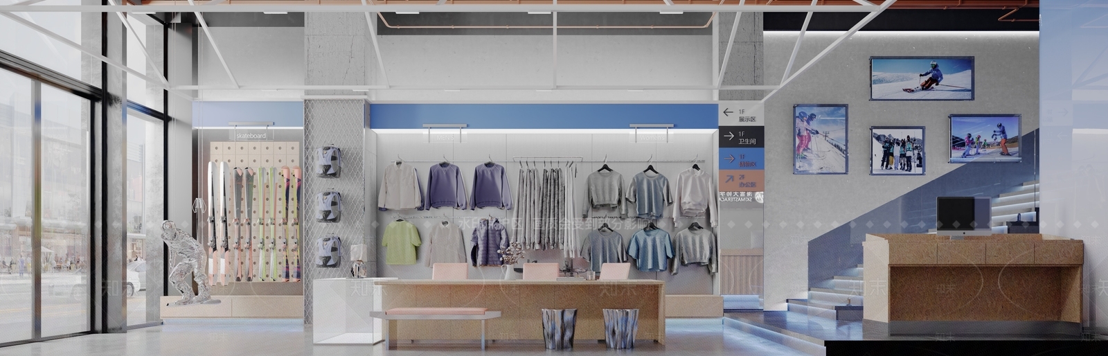 现代服装店3D模型下载【ID:1164894494】